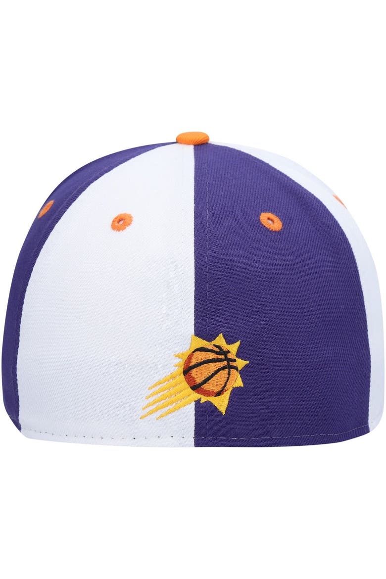 Men's New Era Purple/White Phoenix Suns Script Pinwheel 59FIFTY Fitted Hat, Alternate, color, Purple