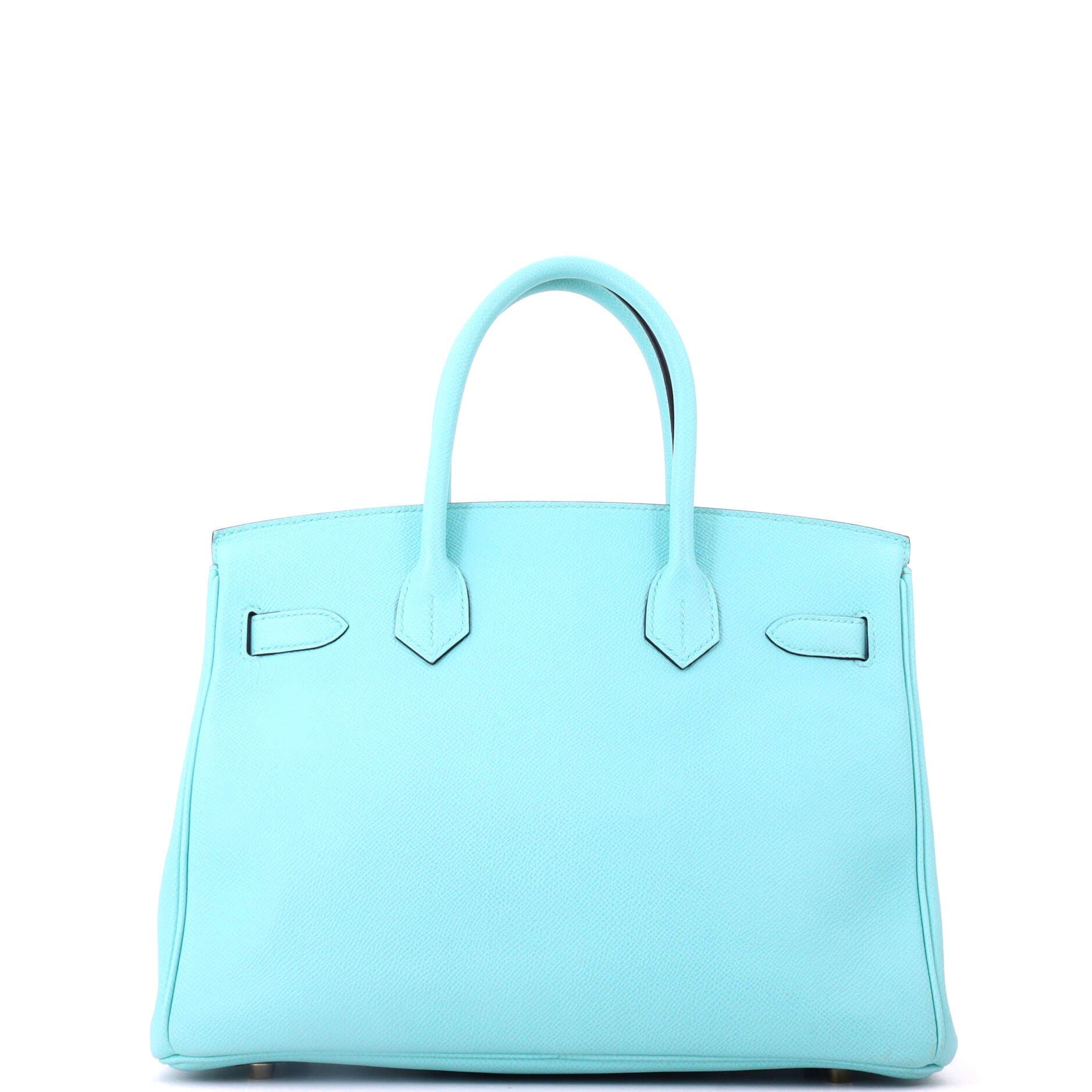 Birkin Handbag Blue Epsom with Gold Hardware 30, Alternate, color, Blue