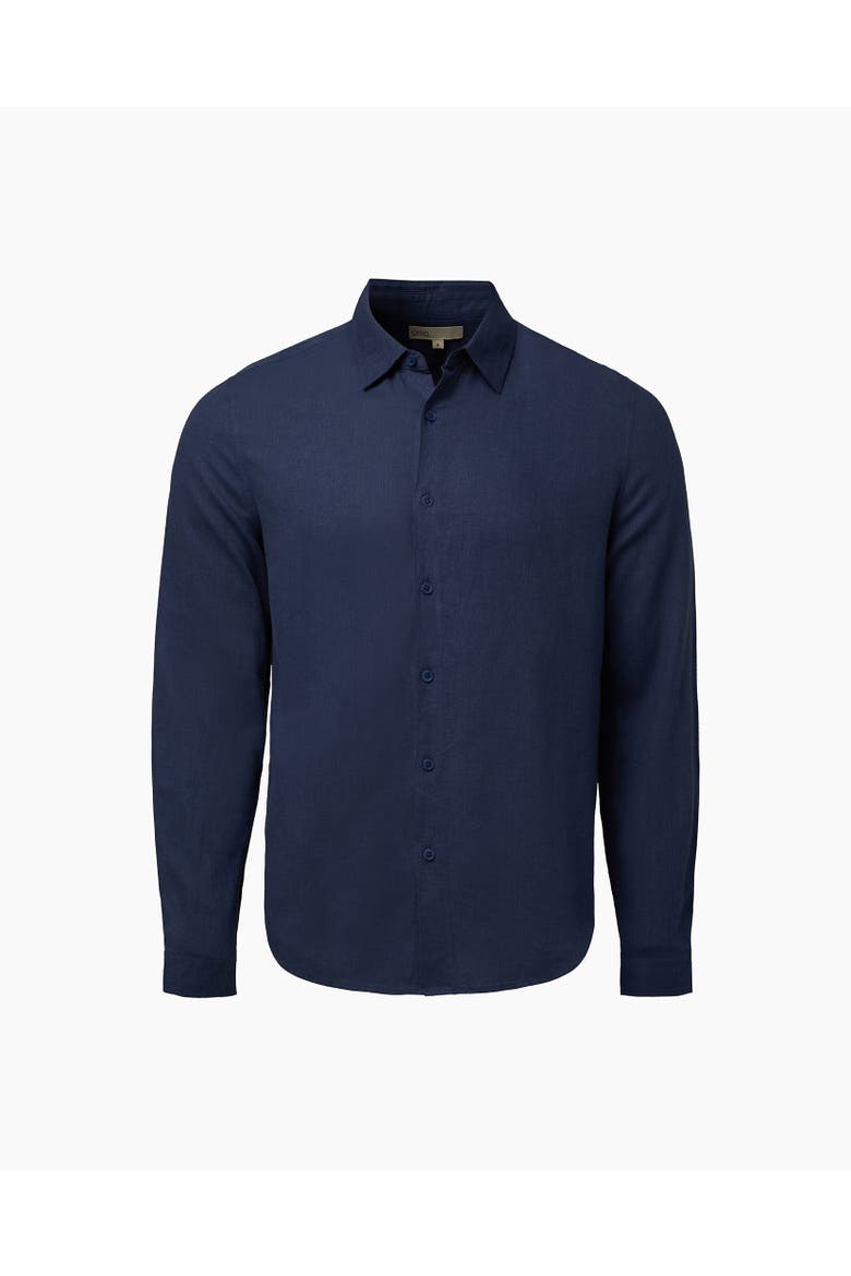 Standard Long Sleeve Linen Shirt, Alternate, color, VINTAGE INDIGO