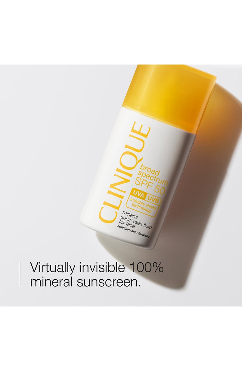 Clinique Broad Spectrum SPF 50 Mineral Sunscreen Fluid for Face, Alternate, color,