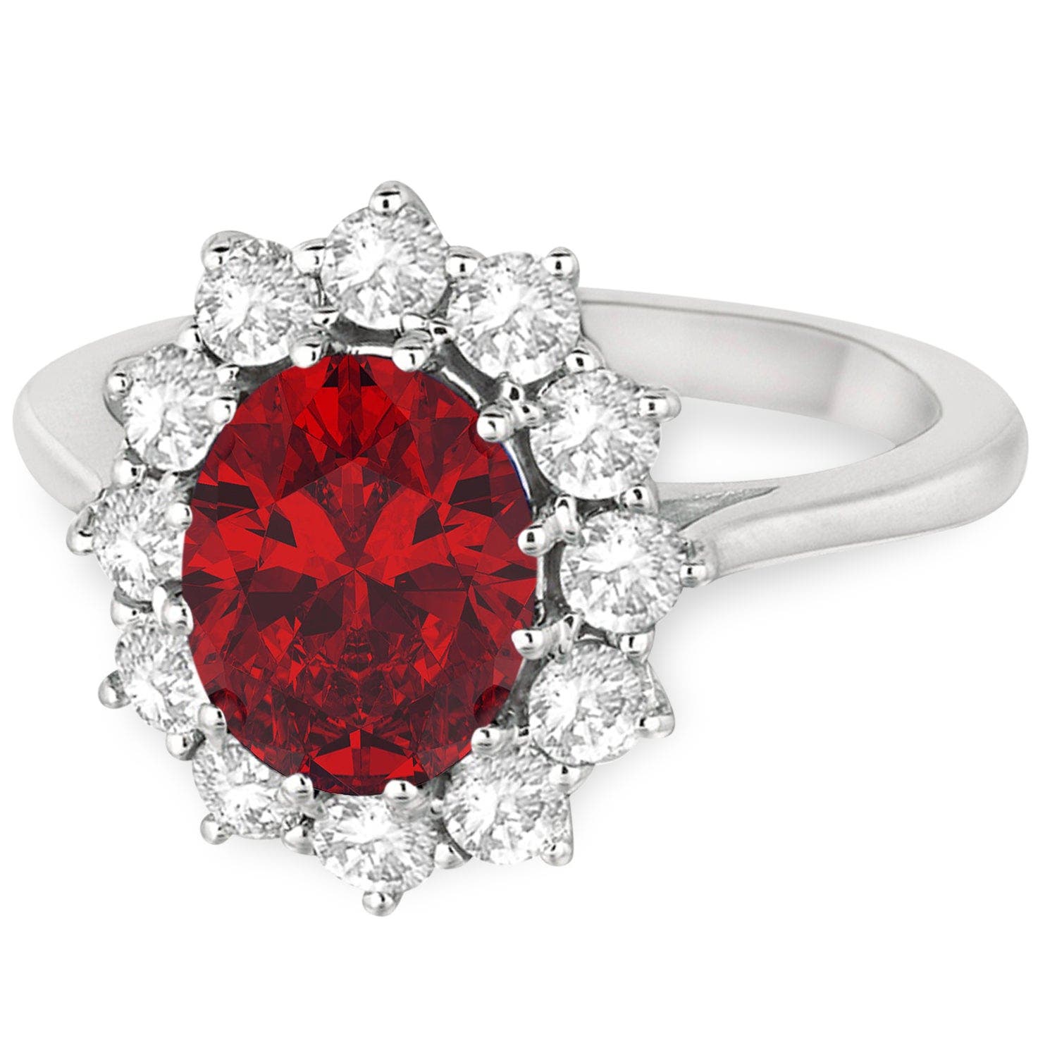 ALLUREZ Oval Lab Ruby and Diamond Ring 14k (Women) | Nordstrom