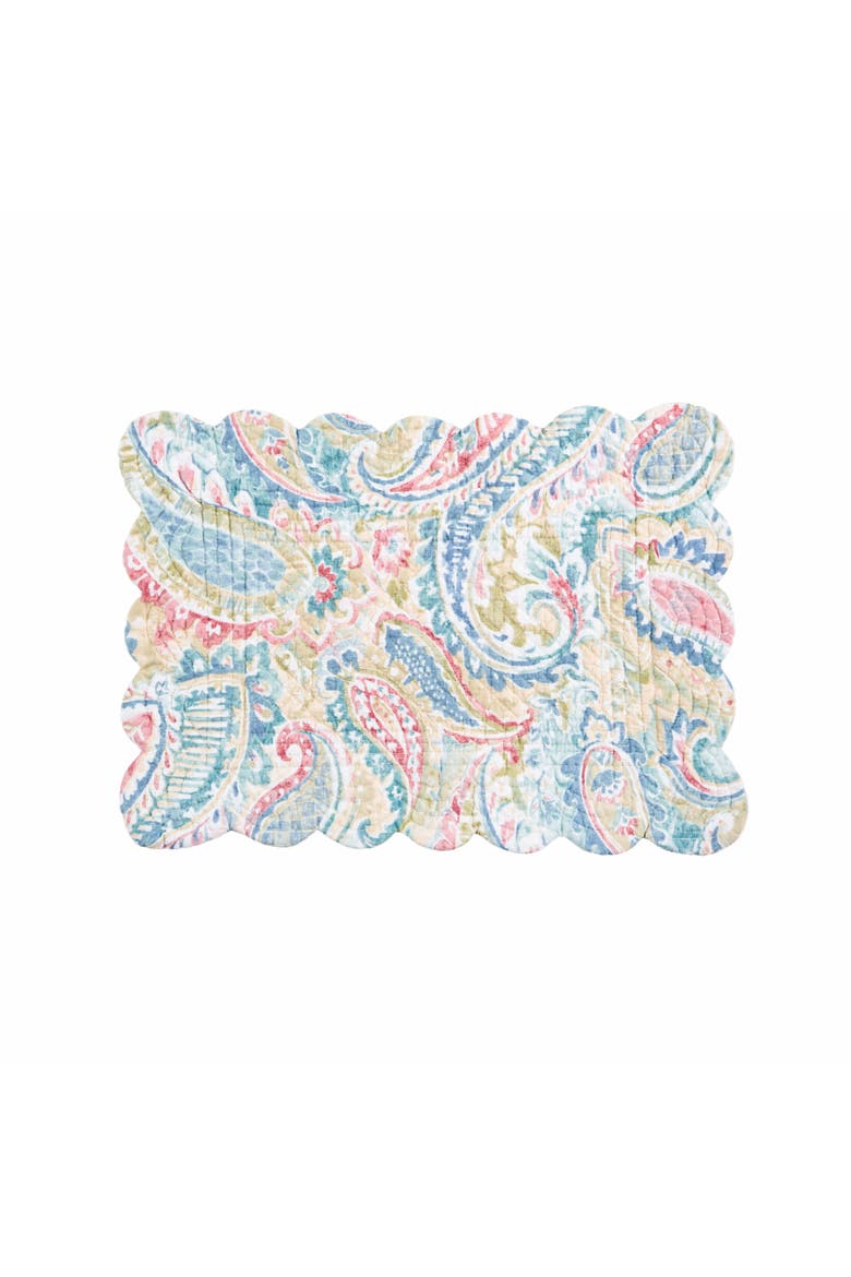 Maisie Cotton Quilted Reversible Placemats Set of 6, 13" x 19", Alternate, color, Yellow