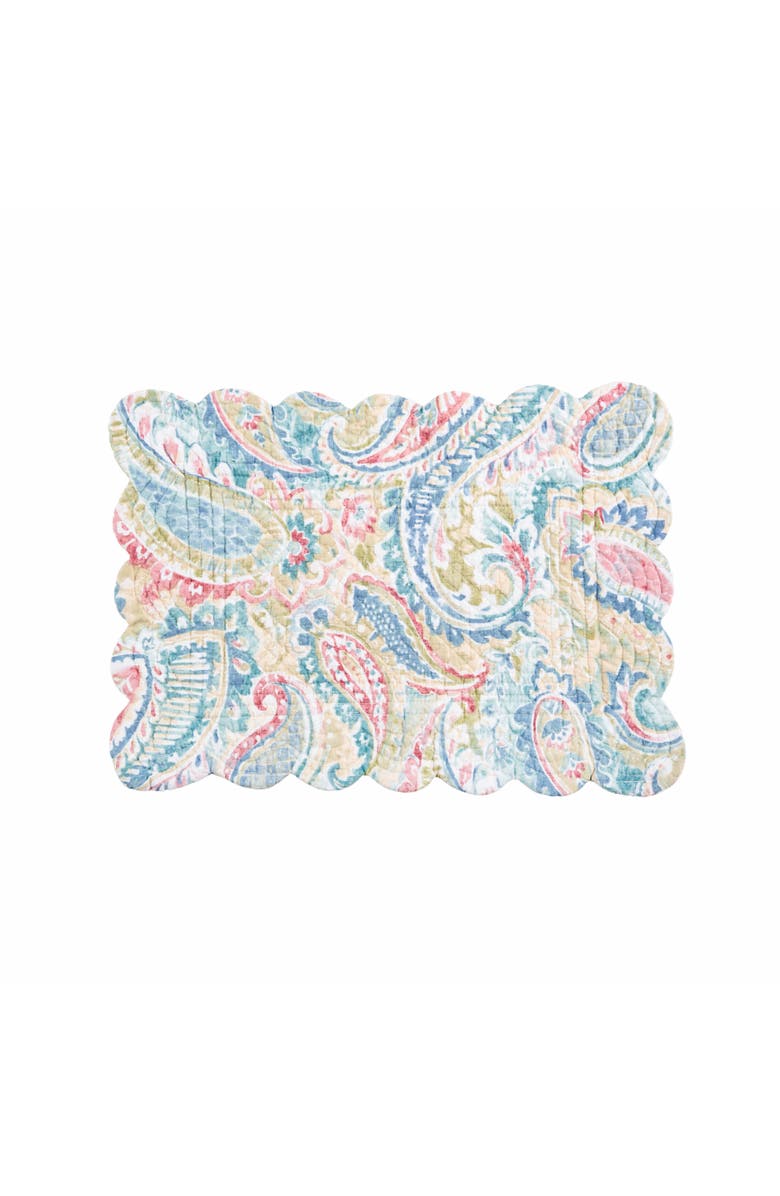 C&F Home Maisie Cotton Quilted Reversible Placemats Set of 6, 13" x 19", Alternate, color, Yellow