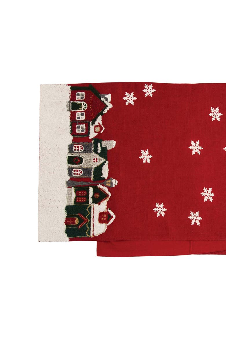 C&F Home Christmas Village Table Runner 14" x 72", Alternate, color, Red