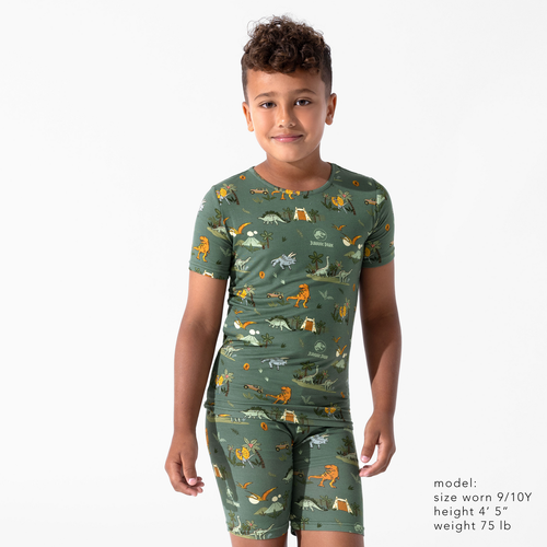 Bellabu Bear Unisex Jurassic Park: Tracker Kids 2-piece Short Sleeve & Shorts Pajama Set