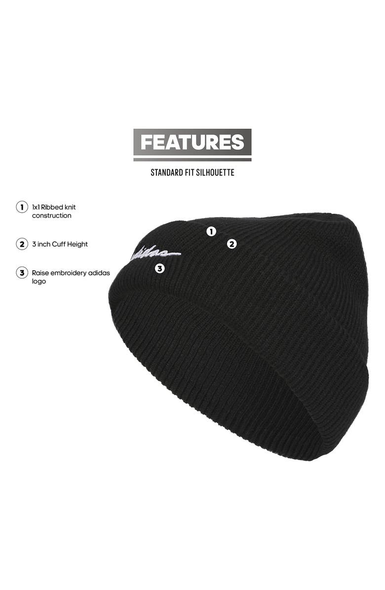 adidas Script Fold Beanie, Alternate, color,