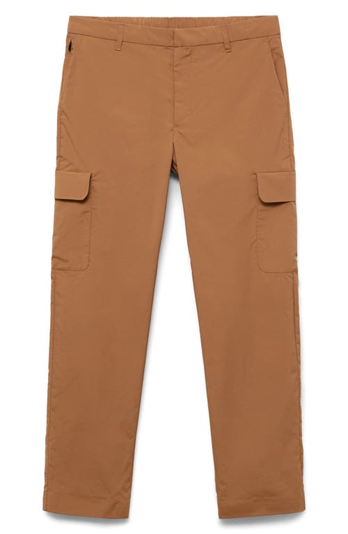 Mango Thermoregulating Slim Comfort Stretch Cargo Pants In Tobacco Brown