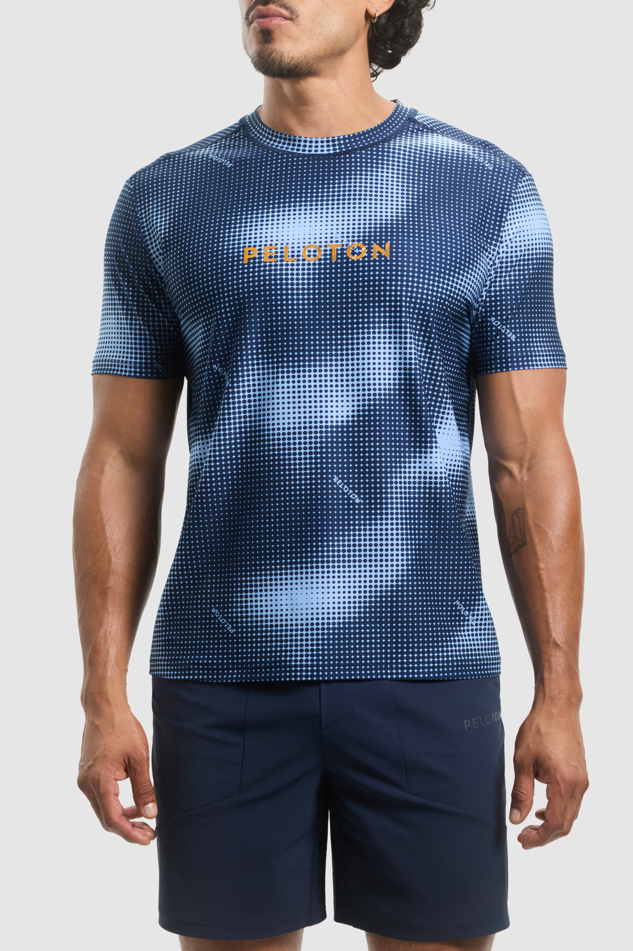 Halftone Navy Print