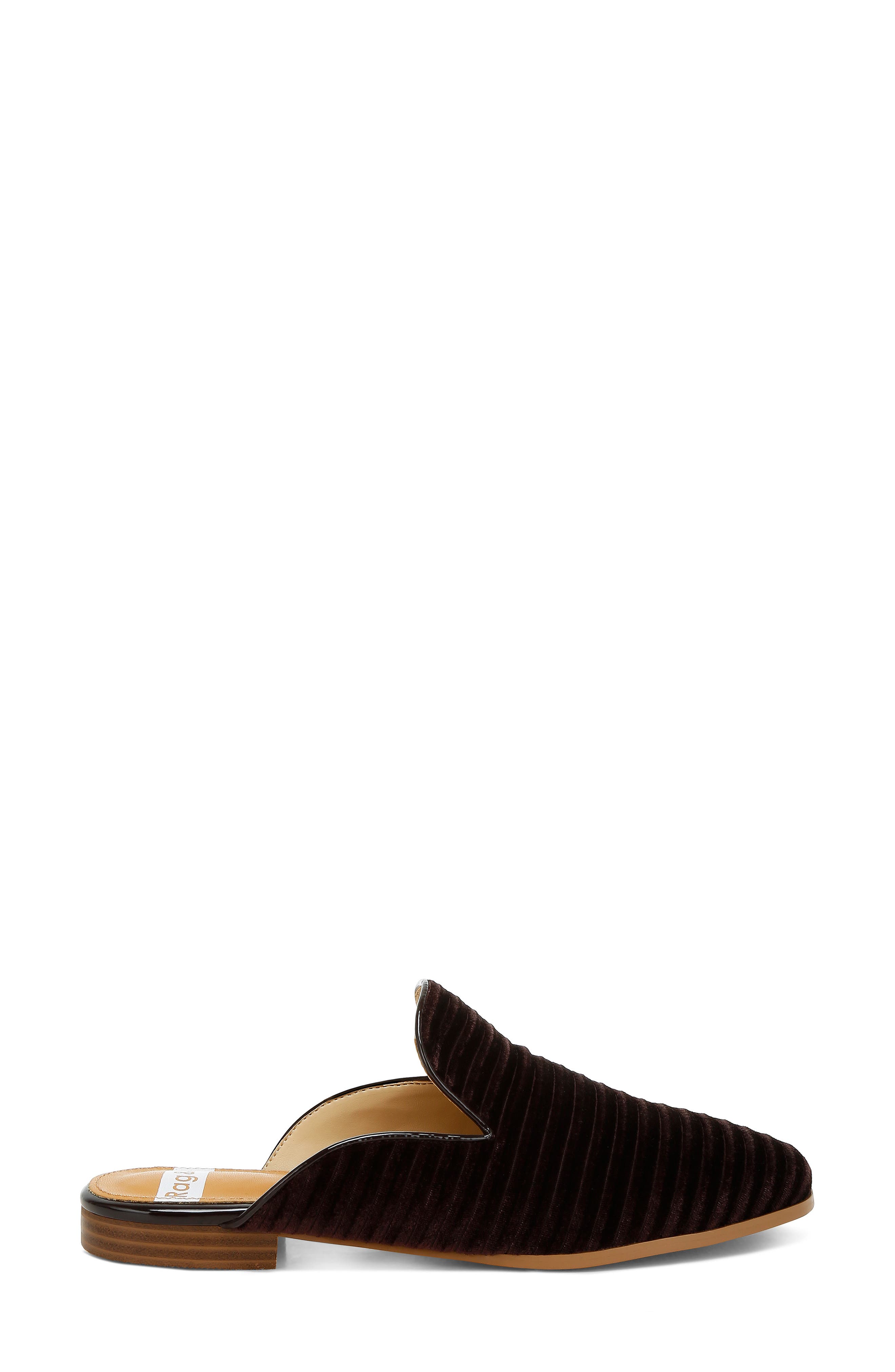 Rag & Co Ouzini Textured Velvet Mule, Alternate, color, Brown
