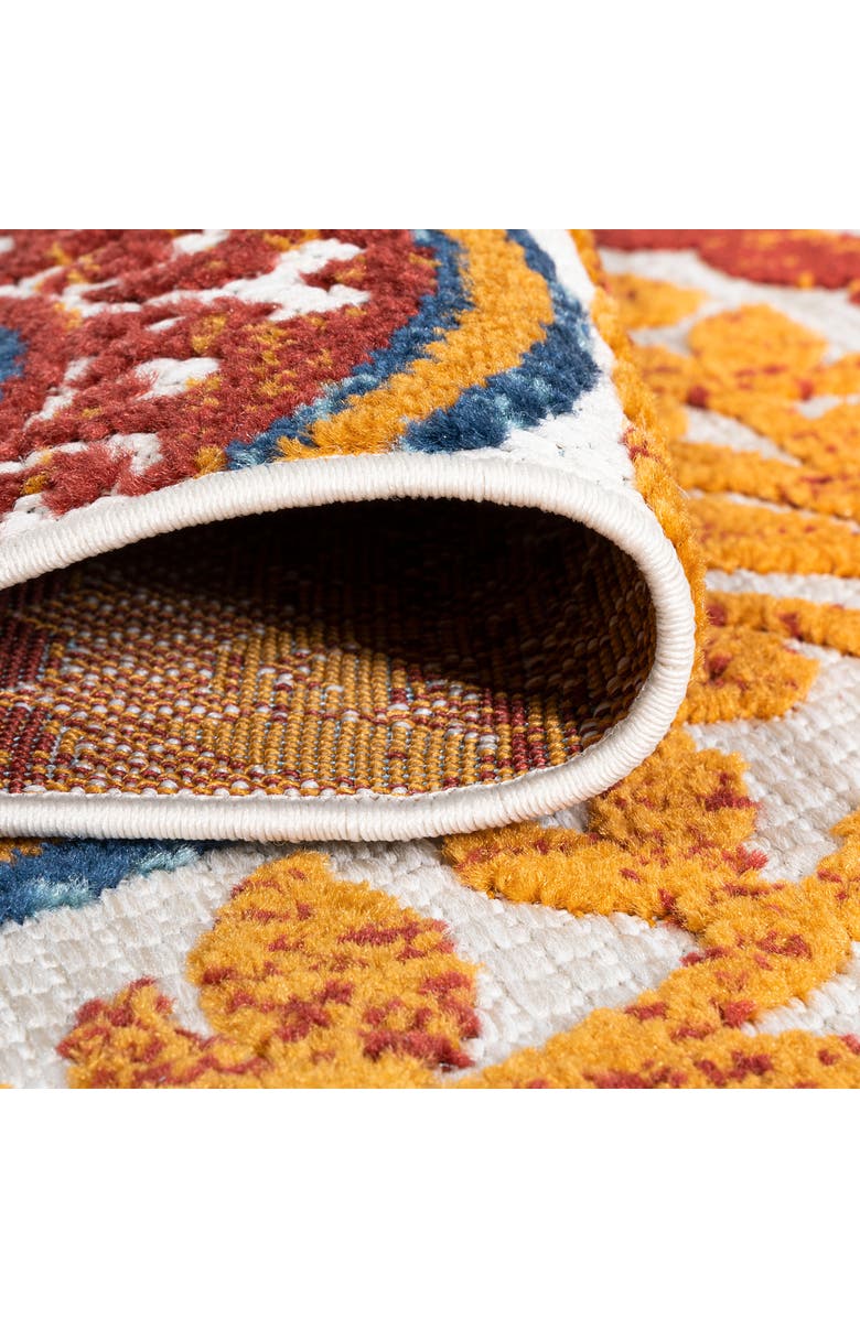 JONATHAN Y Circus Medallion High-Low Indoor/Outdoor Area Rug, Alternate, color, Red/Blue