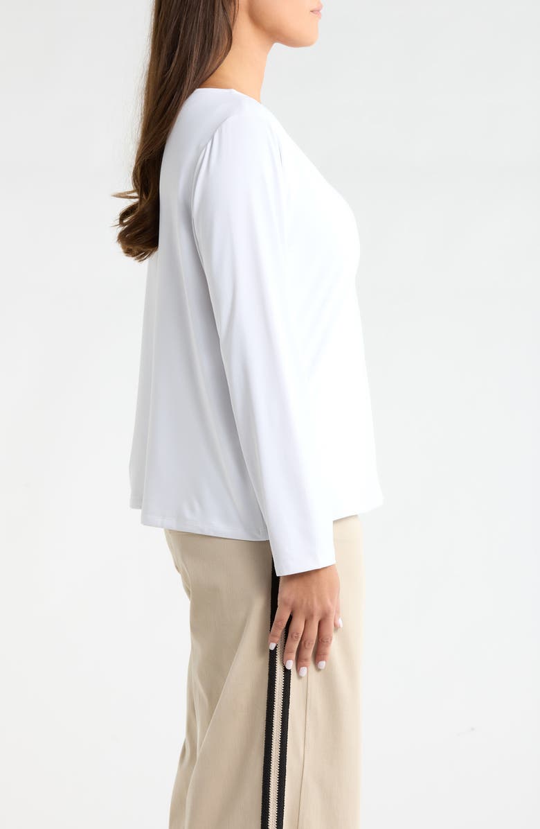 Lysse ntial V-Neck Long Sleeve Top, Alternate, color, White