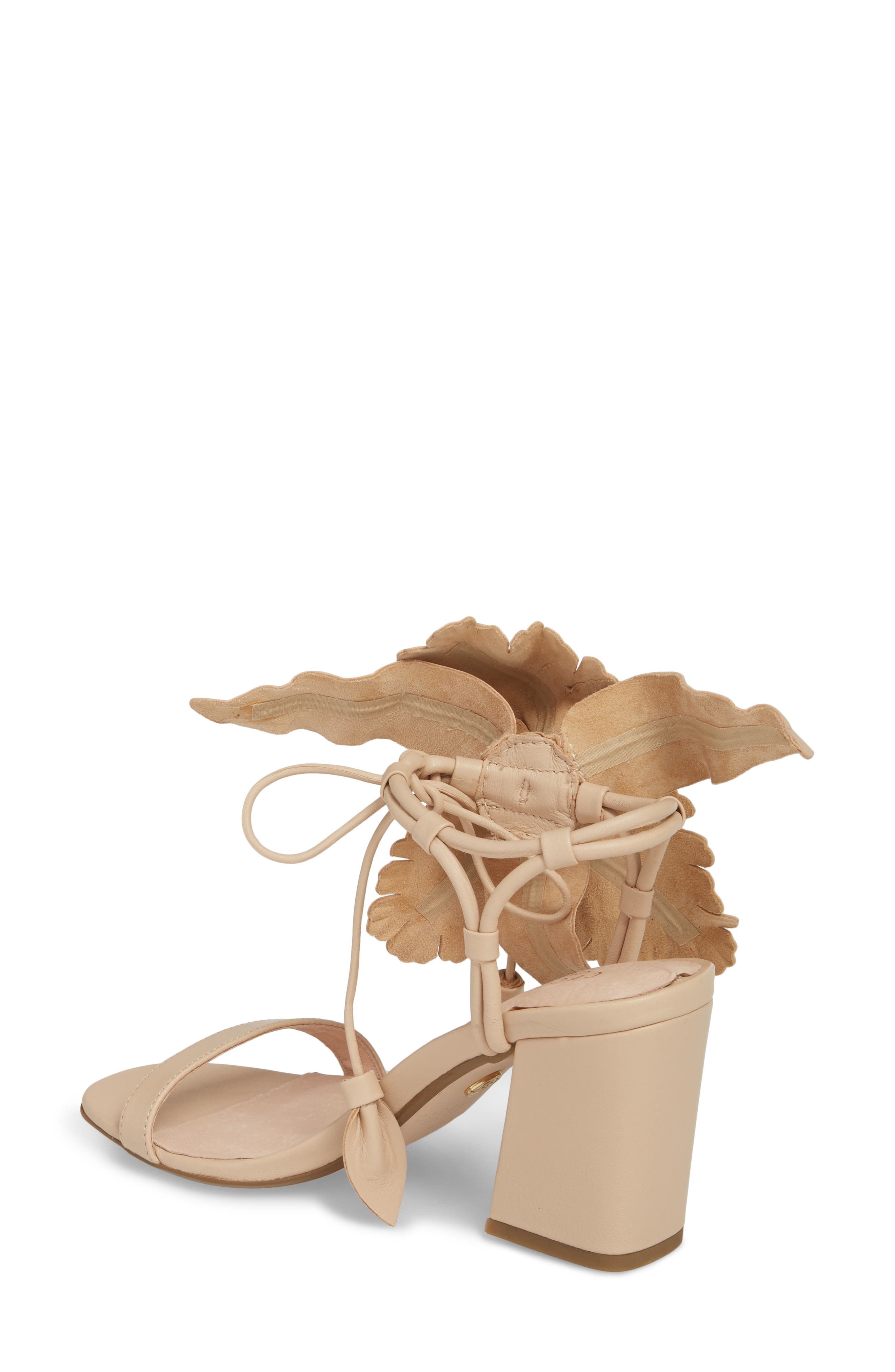 Hibiscus Sandal, Alternate, color, NUDE LEATHER
