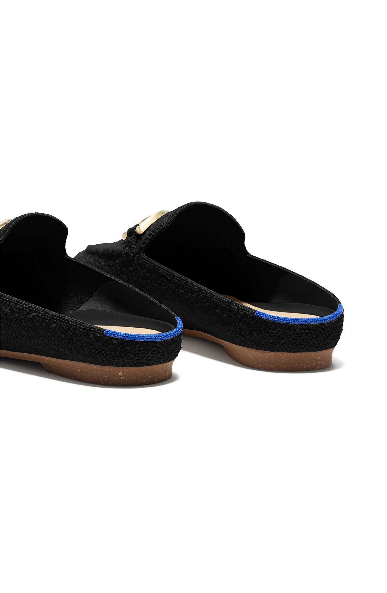 Rothy's Double Bit Bouclé Loafer Mule, Alternate, color, Black Boucle