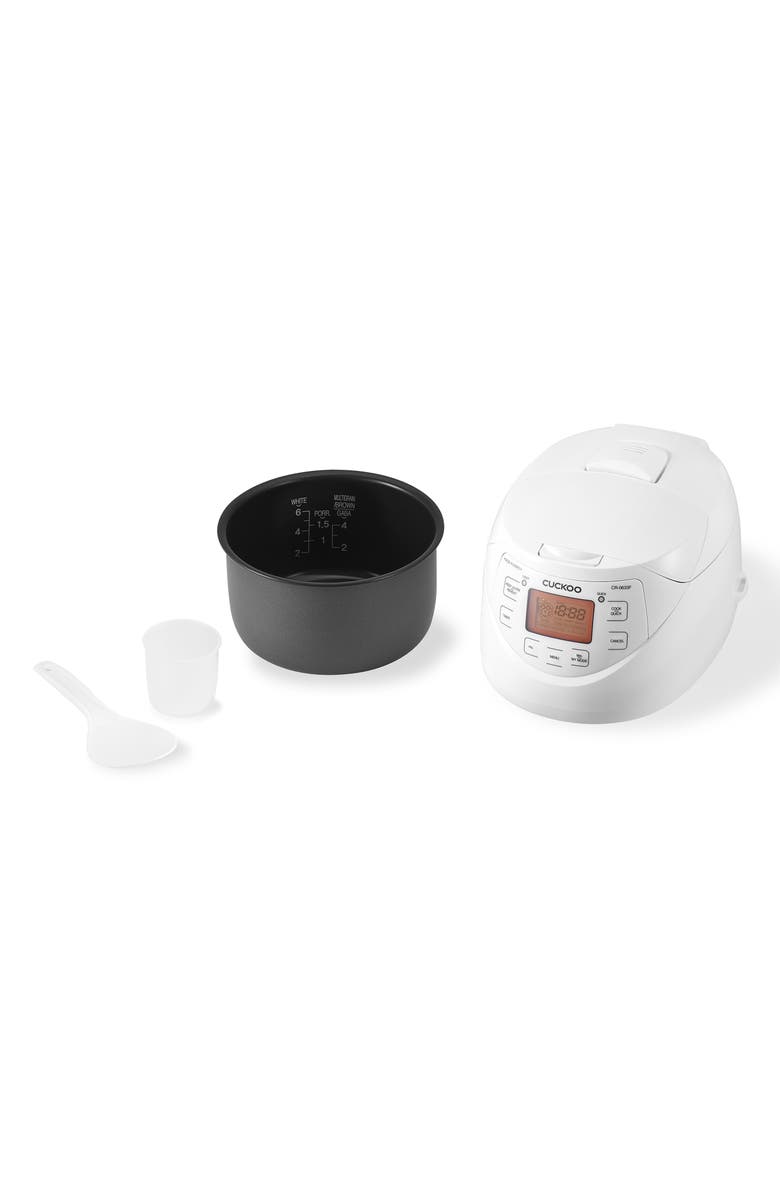 Cuckoo Micom 6-Cup Rice Cooker, Alternate, color, White