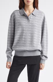 Sandy Liang Woods Merino Wool Polo Sweater
