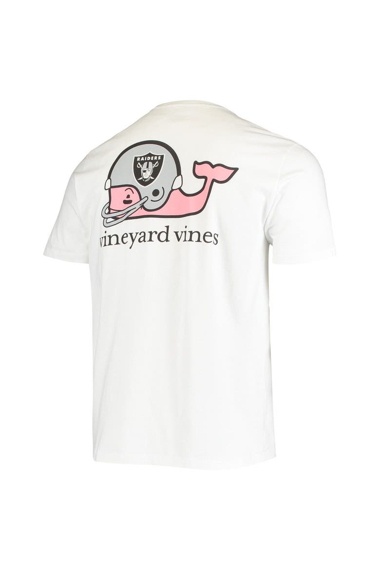 Men's Vineyard Vines White Las Vegas Raiders Big & Tall Helmet T-Shirt, Alternate, color, White