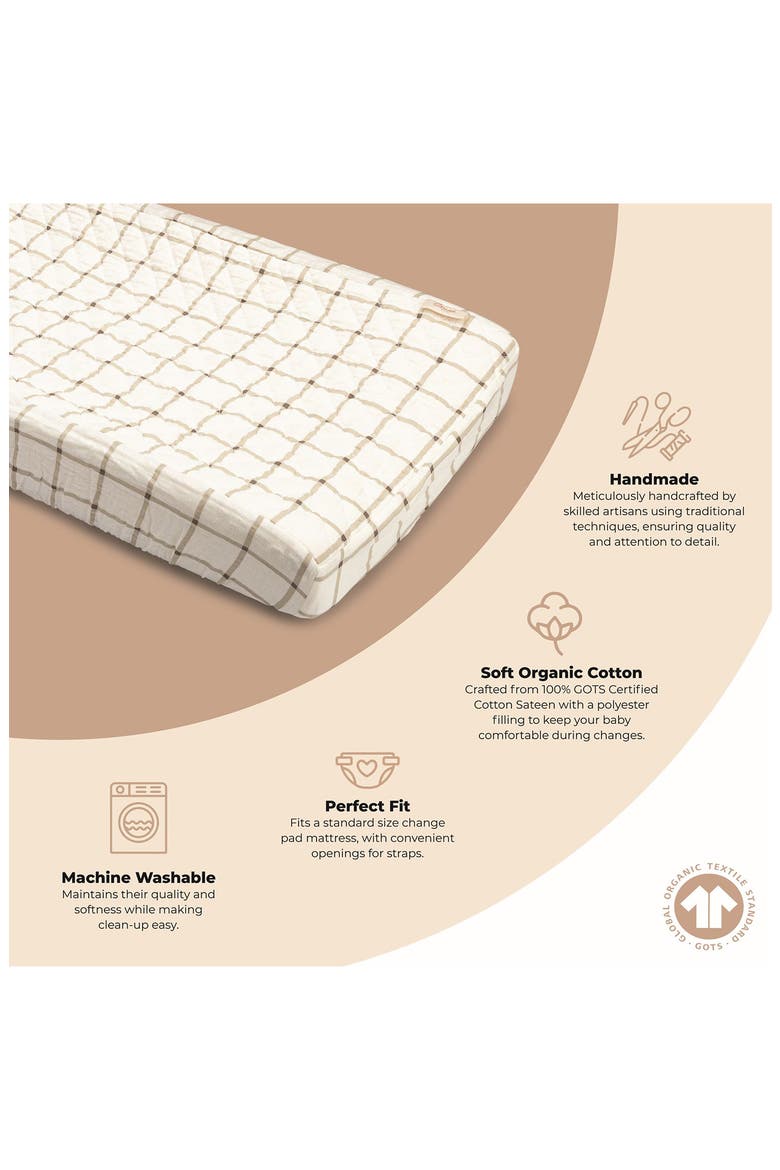 Avery Cotton Muslin Changing Pad Cover, Alternate, color, WHITE