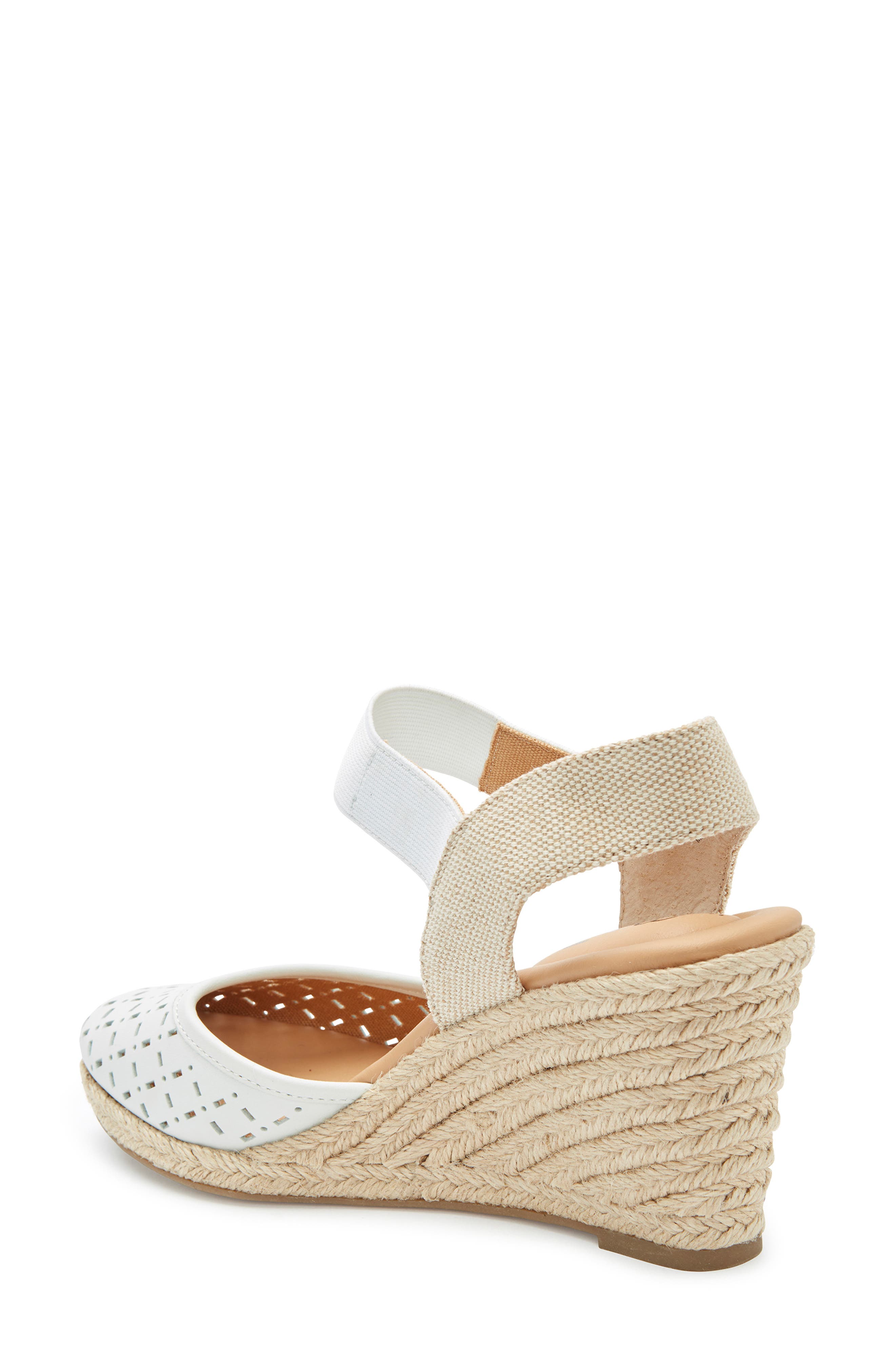 Bess Wedge Sandal, Alternate, color, WHITE LEATHER