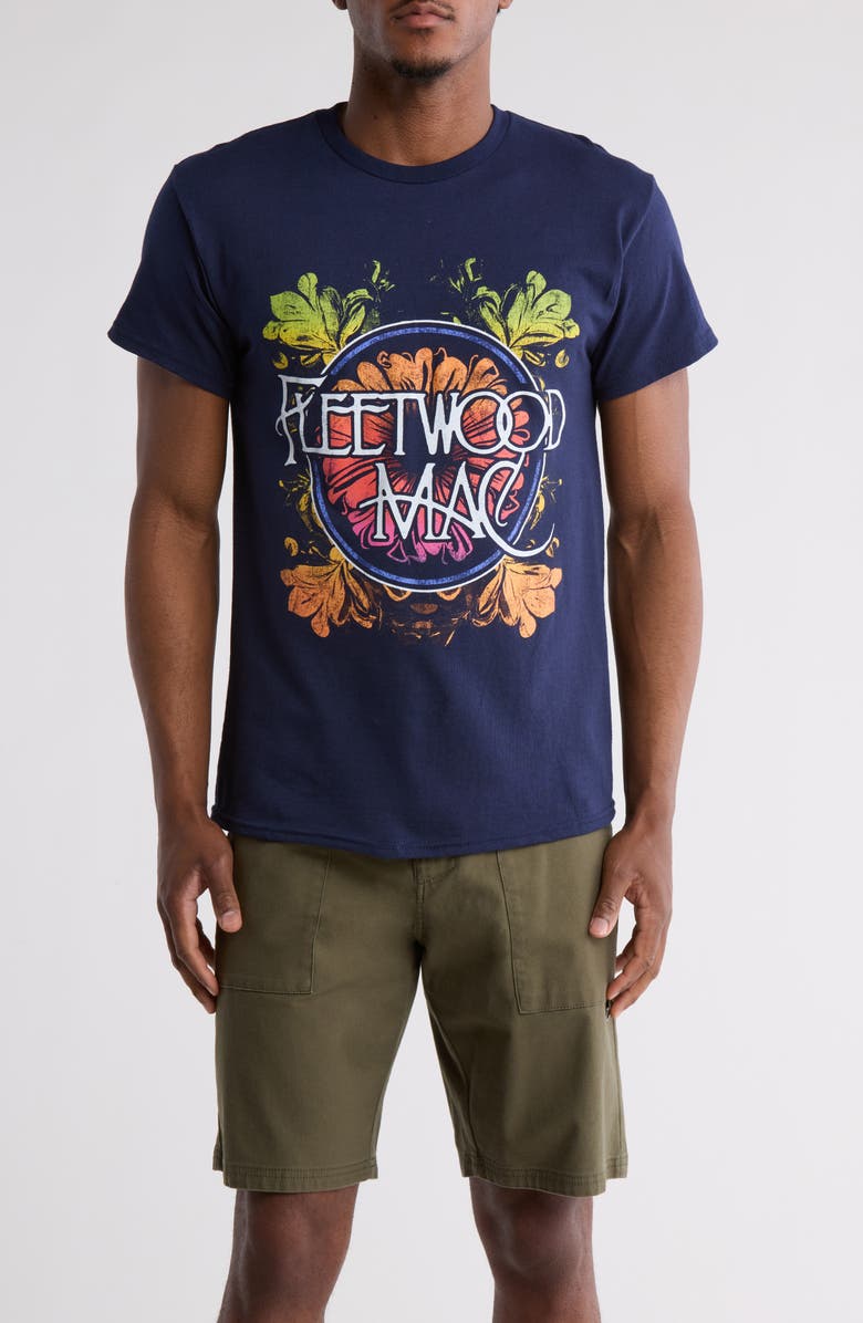 Merch Traffic Fleetwood Mac Floral Graphic T-Shirt, Main, color, 
