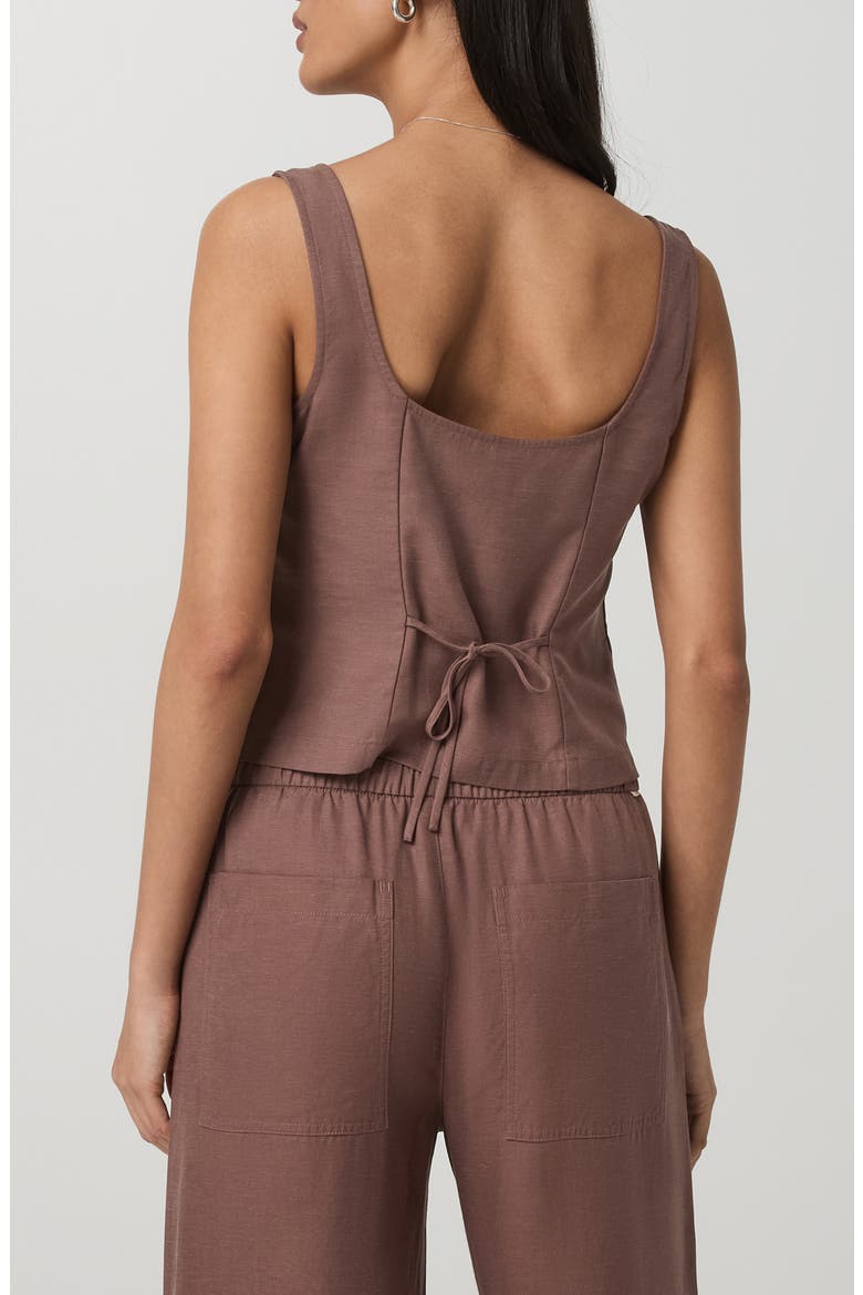 Trestles Twill Button Tank, Alternate, color, SABLE