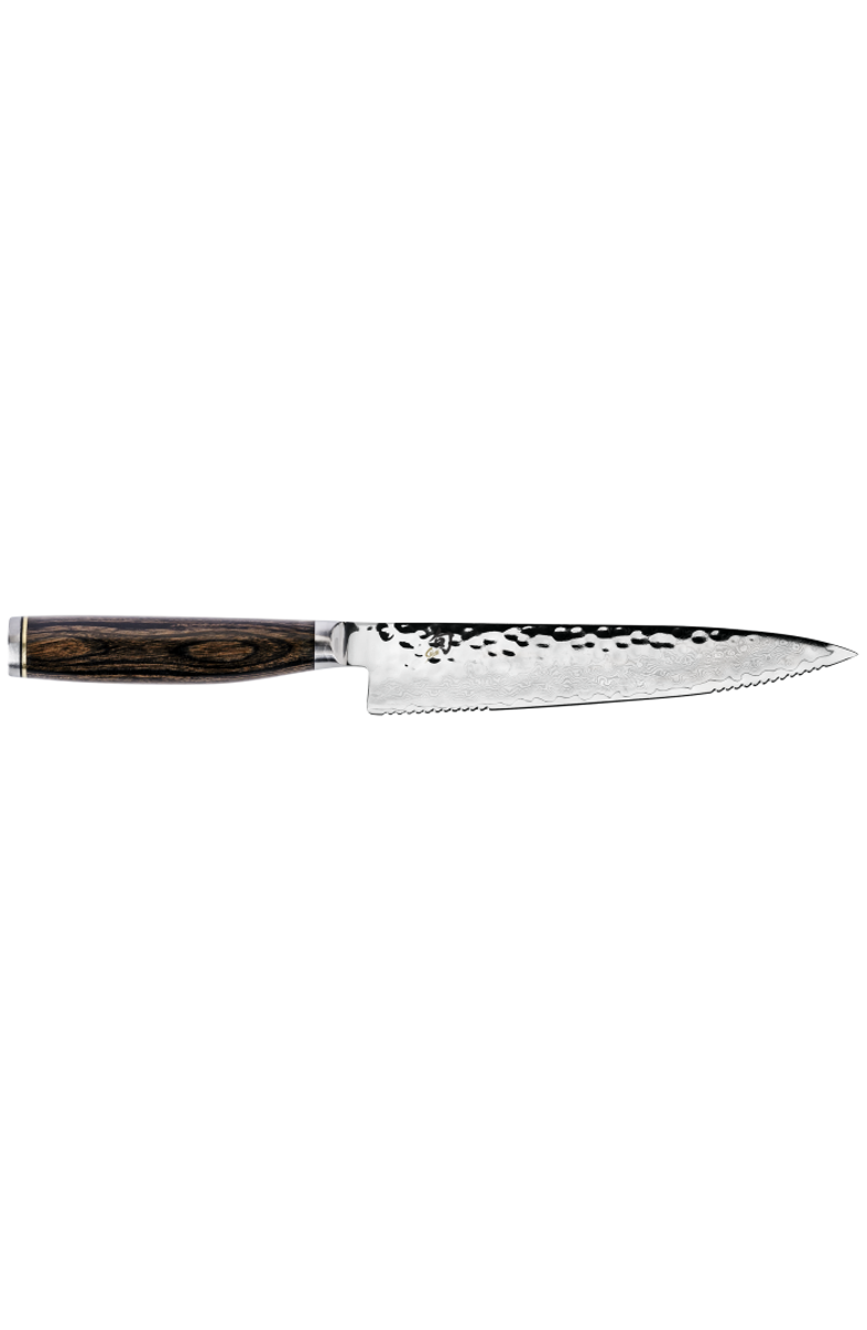 Shun Premier Collection Serrated Utility Knife, 6.5 inch, Main, color, Walnut