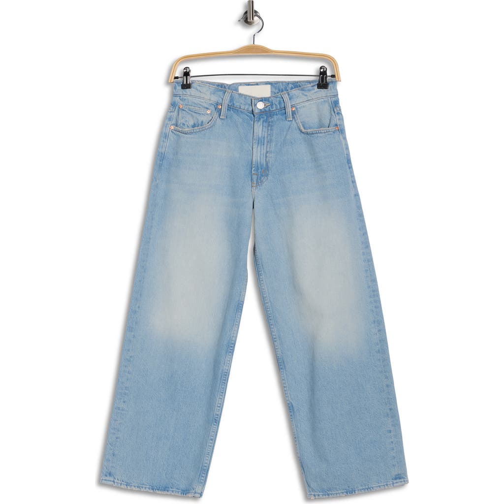 Mother The Spinner Zip Ankle Non-stretch Cotton Jeans In Blue