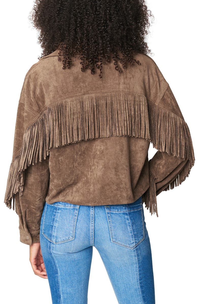 BLANKNYC Faux Suede Fringe Jacket, Alternate, color,