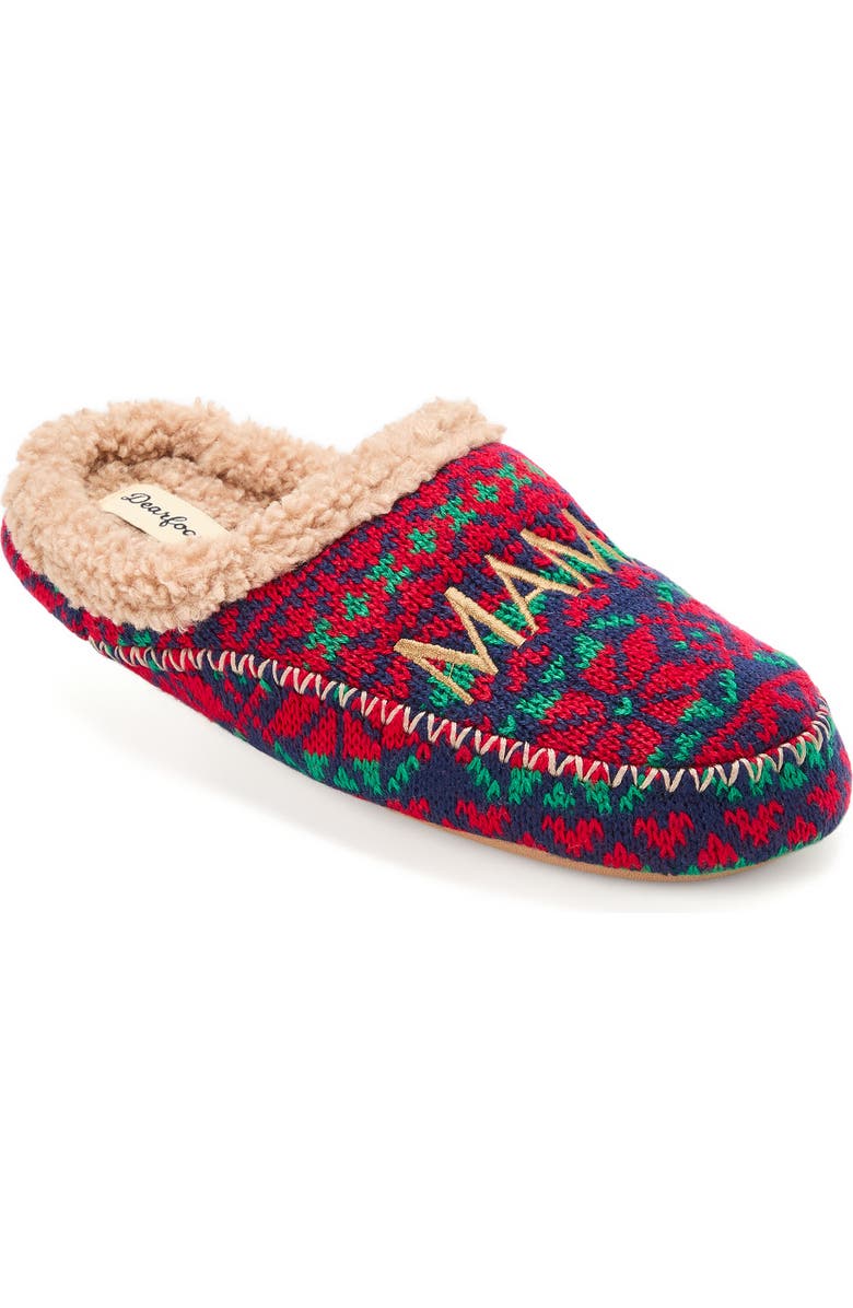 DEARFOAMS Mama Bear Clog Slipper, Alternate, color, Fairisle