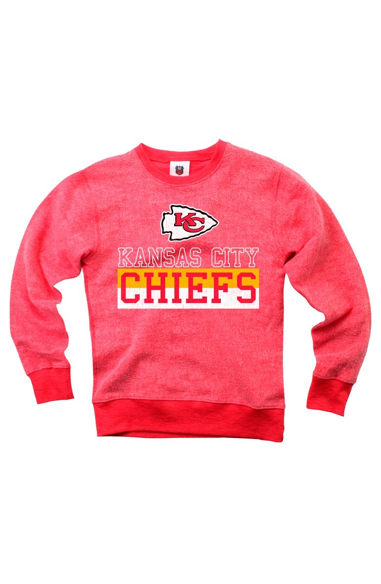 Wes & Willy Youth Wes & Willy  Red Kansas City Chiefs Reversible Fleece Pullover Sweatshirt, Alternate, color, Red