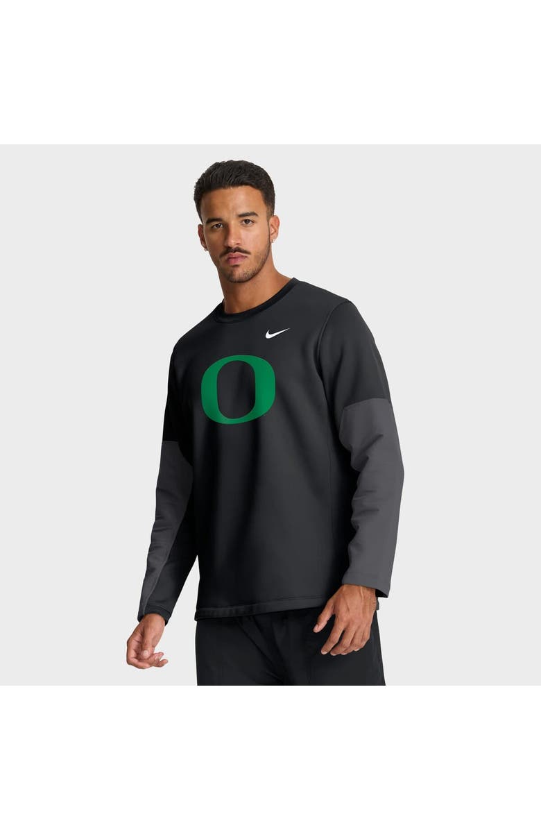 Nike Men's Nike Black Oregon Ducks 2025 Sideline Coach Performance Long Sleeve T-Shirt, Main, color, Black