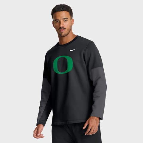 Men's Nike Black Oregon Ducks 2025 Sideline Coach Performance Long Sleeve T-Shirt