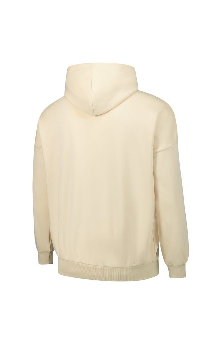 LEVELWEAR Men's Levelwear David Pastrnak Khaki Boston Bruins Oversized Contact Name & Number Pullover Hoodie, Alternate, color, Khaki