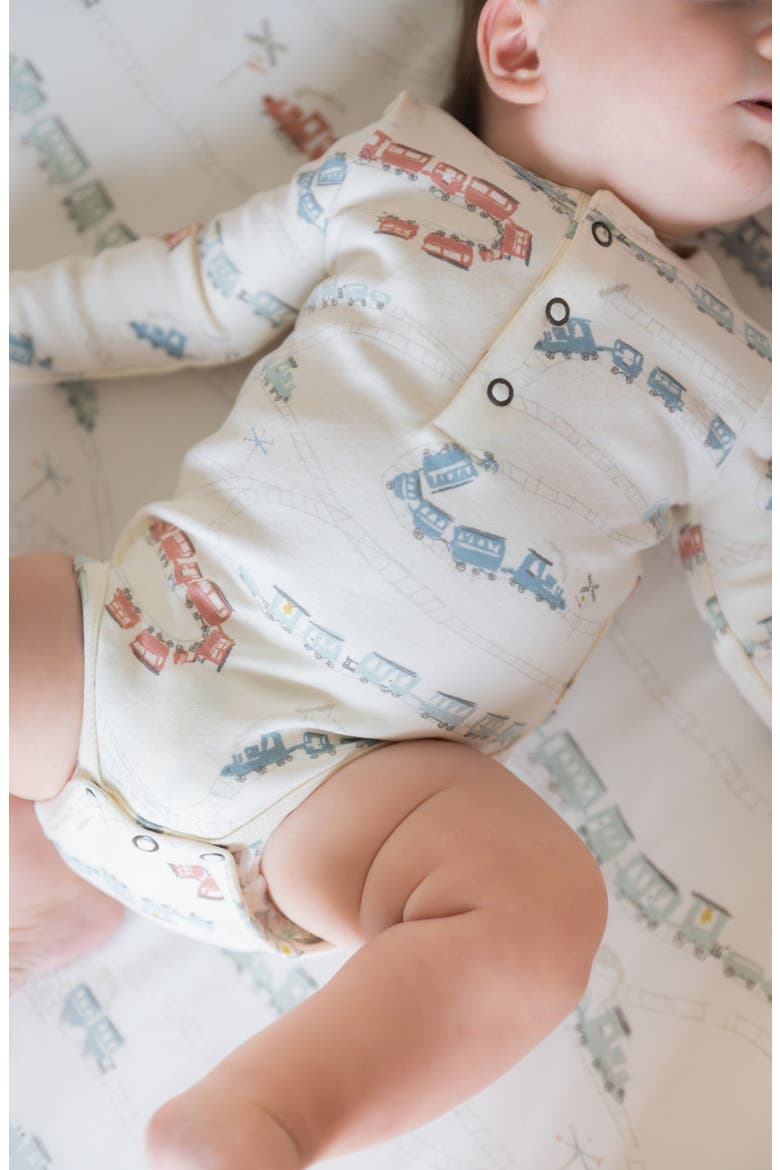 Henley Organic Cotton Bodysuit, Alternate, color, LOCOMOTIVE