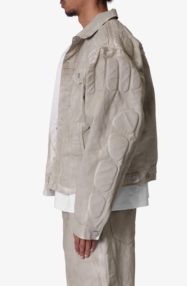 mnml Moto Trucker Jacket, Alternate, color, Off White