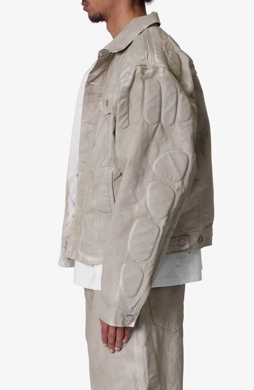 Mnml Moto Trucker Jacket In Off White