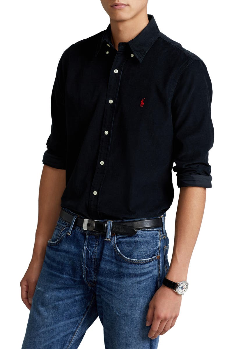 Polo Ralph Lauren Classic Fit Corduroy Button-Down Shirt, Main, color, 