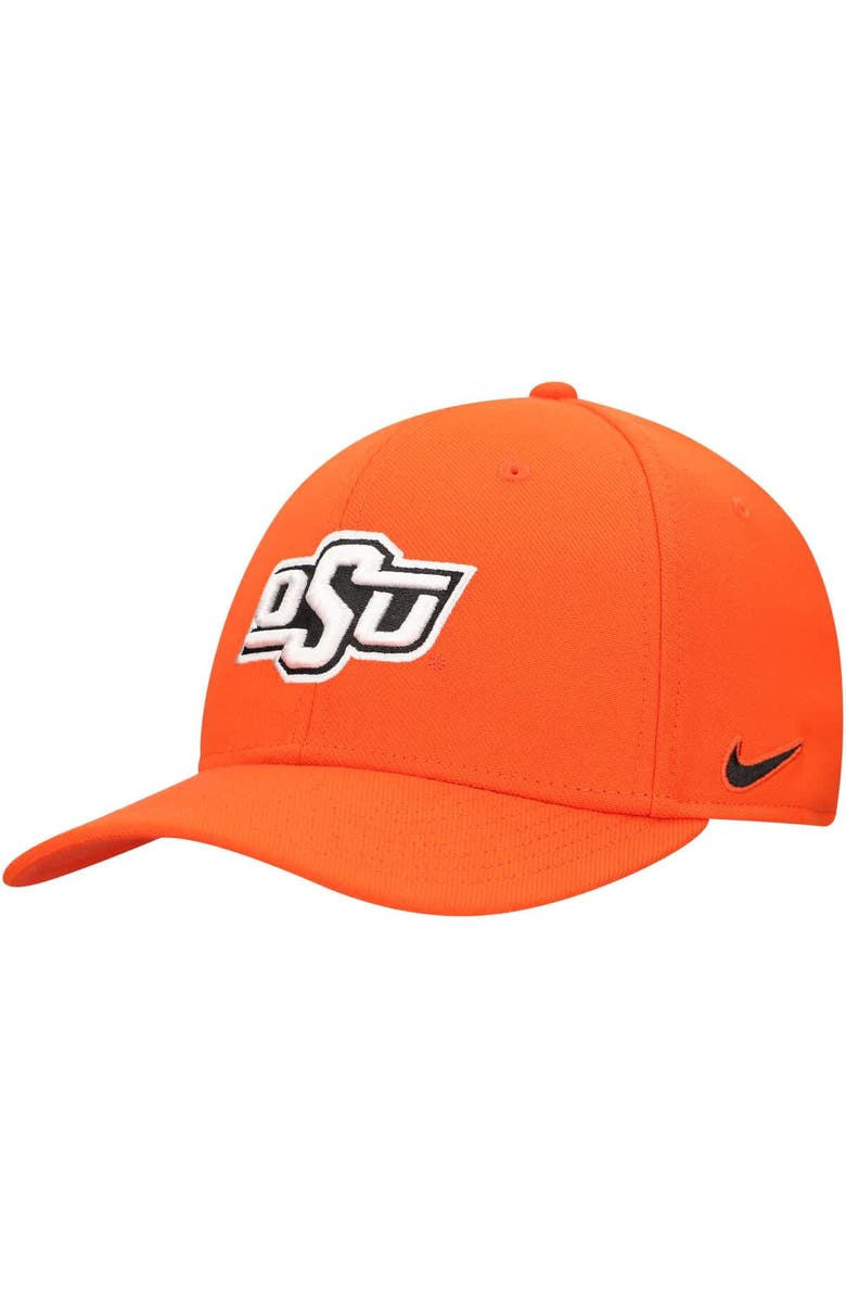Nike Men's Nike Orange Oklahoma State Cowboys 2024 Sideline Rise Swoosh Flex Hat, Main, color, Orange