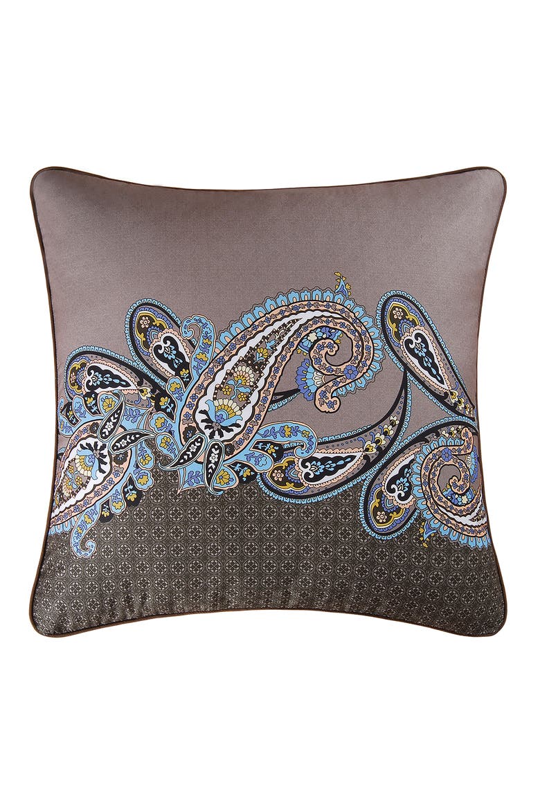 26" x 26" Nadia Cotton Euro Pillow Sham, Main, color, Brown