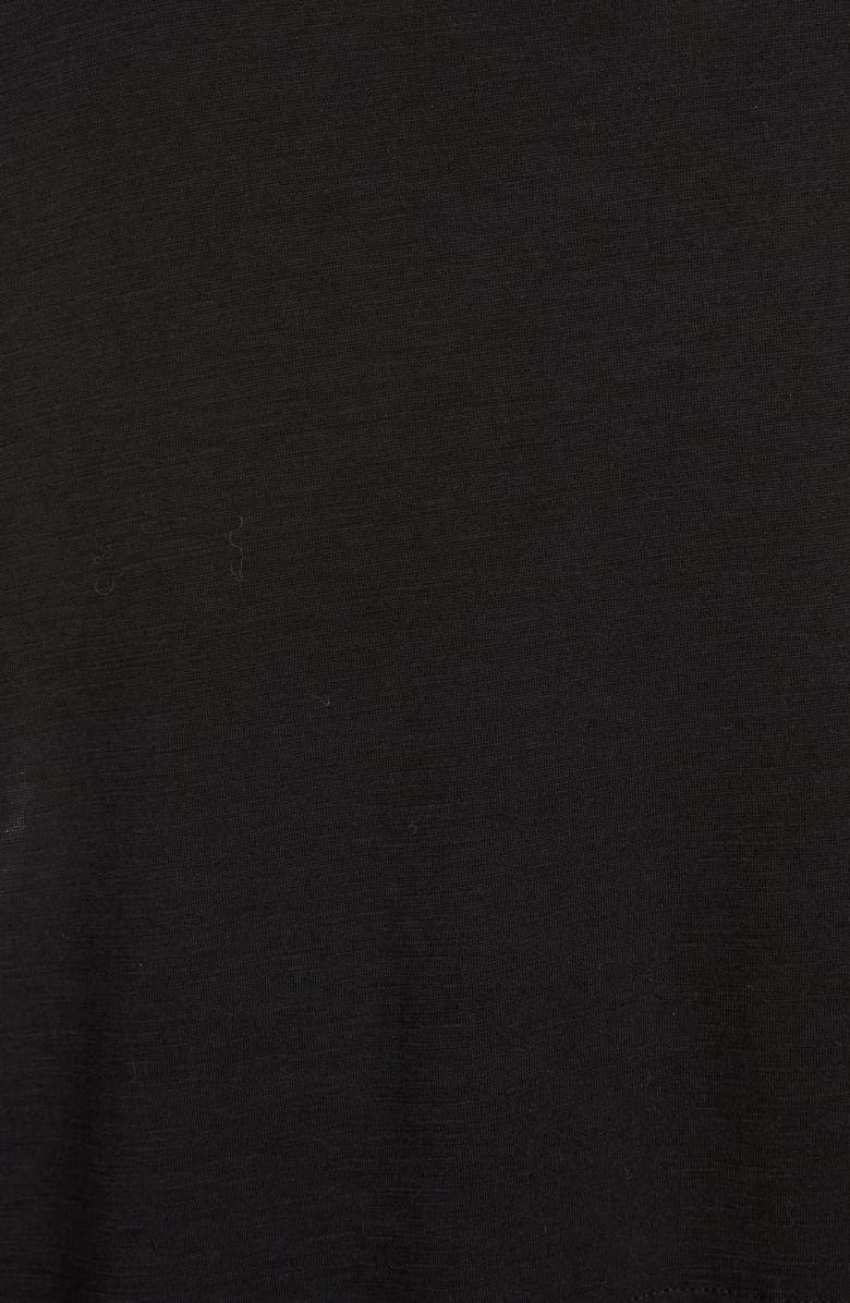 Y's by Yohji Yamamoto Asymmetrical Mixed Media Midi Dress, Alternate, color,