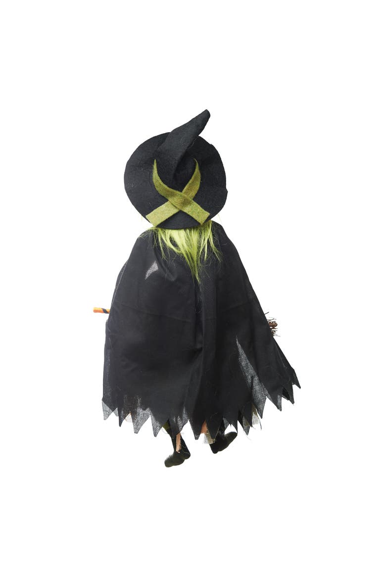 Hortense Little Witch on Broom Halloween Joe Spencer Gathered Traditions Figurine, Alternate, color, Black
