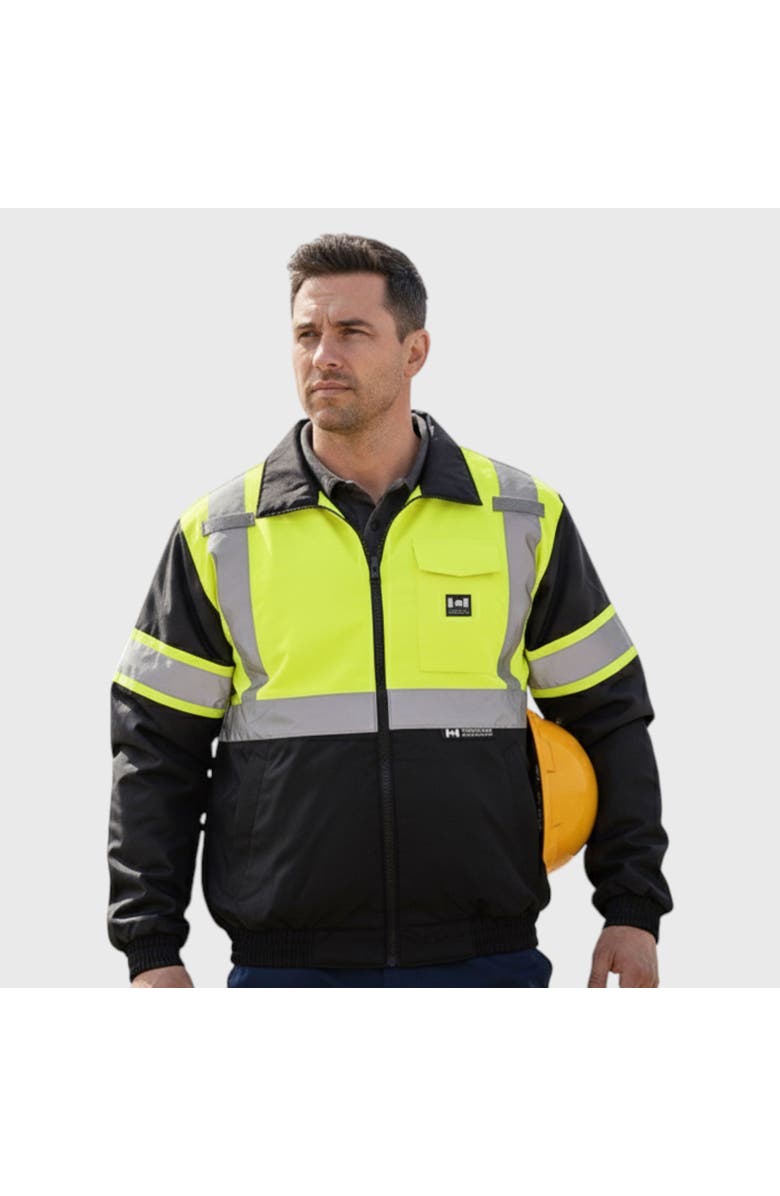 CANADA WEATHER GEAR Men's Hi-Visibility Work Jacket, Main, color, Yellow