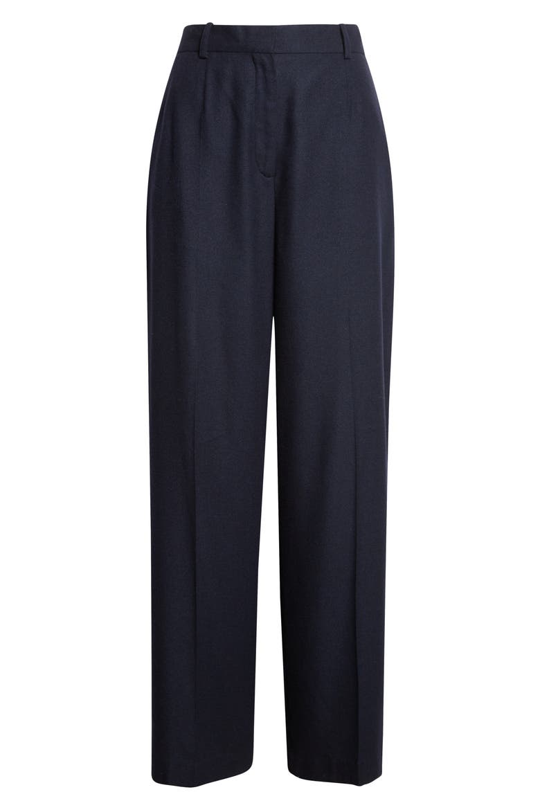 Flannel Straight Leg Pants, Alternate, color, NAVY