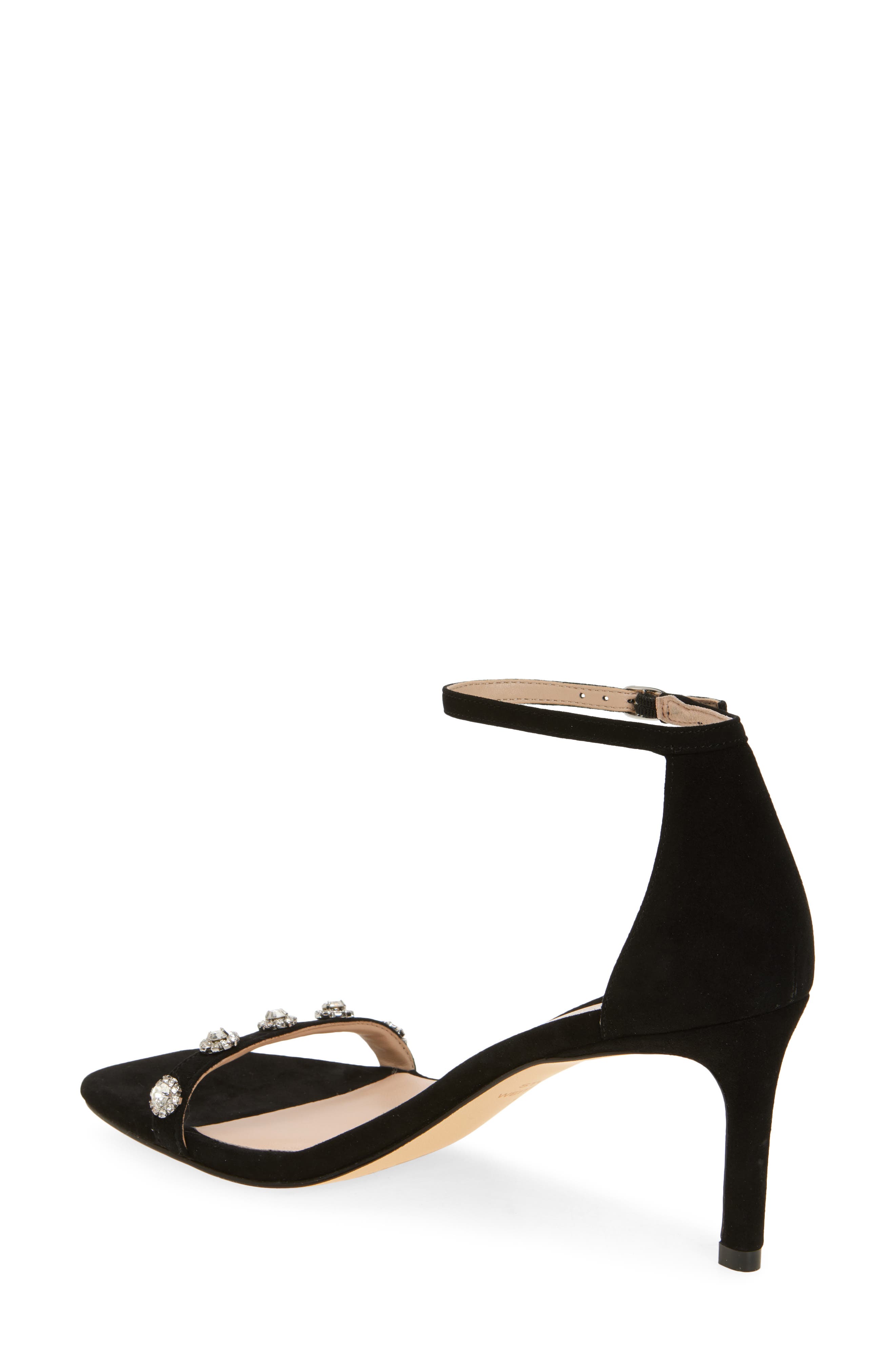 Stuart Weitzman Justina 75 Sandal, Alternate, color, Black
