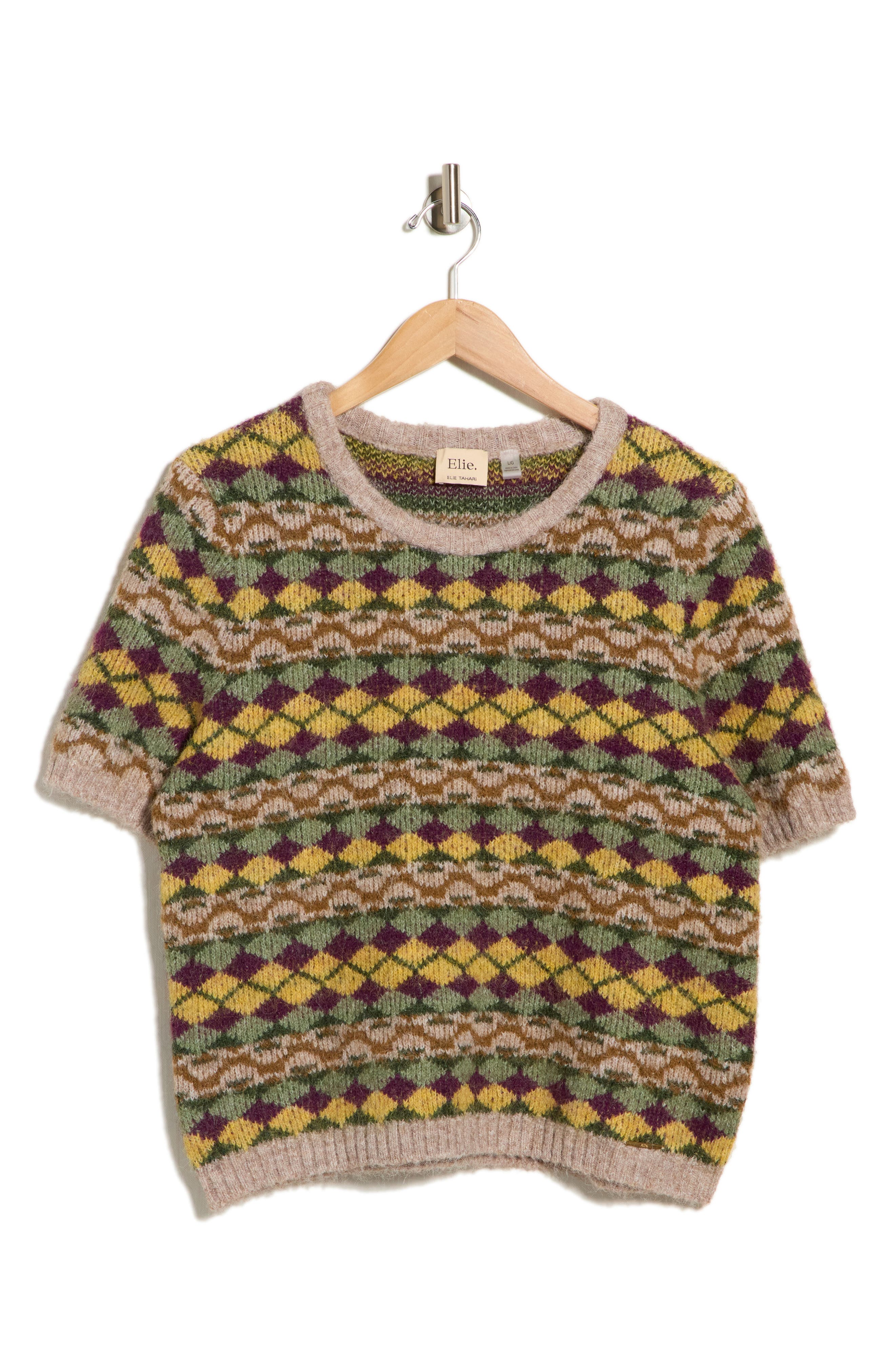 Patterned Fuzzy Sweater