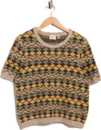 ELIE ELIE TAHARI Patterned Fuzzy Sweater