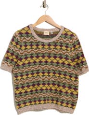 ELIE ELIE TAHARI Patterned Fuzzy Sweater