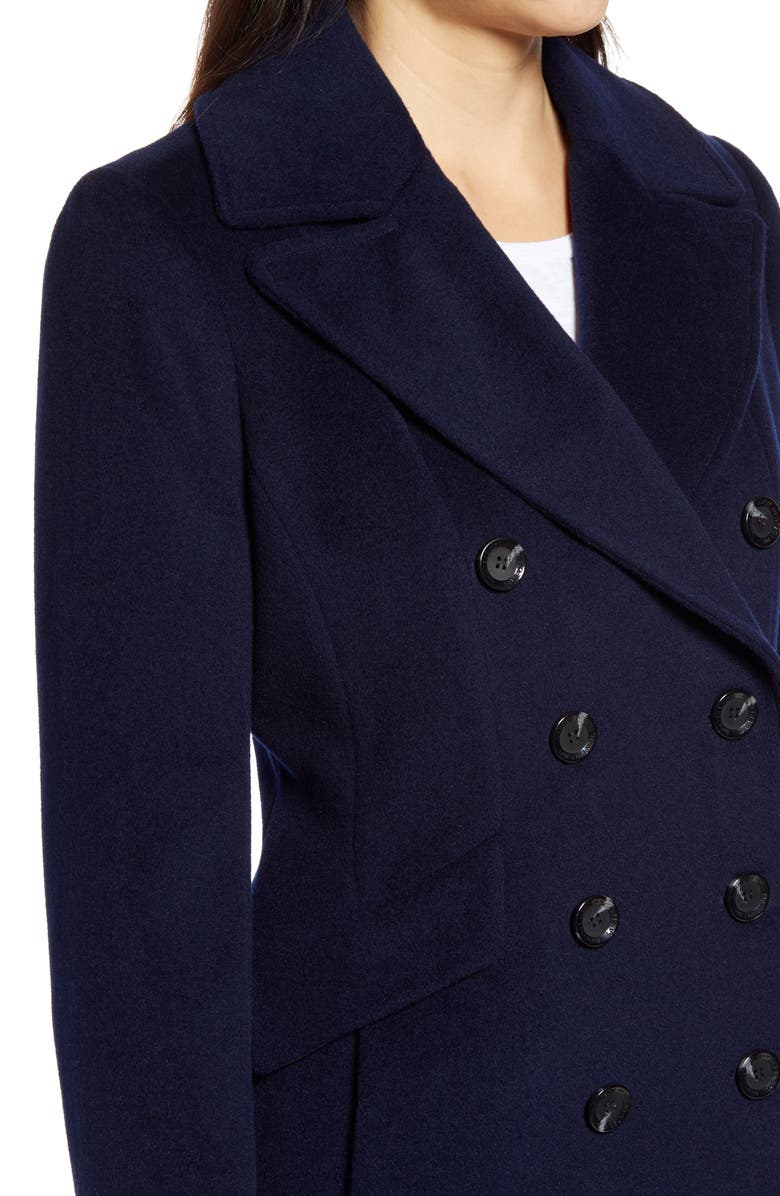 Sam Edelman Double Breasted Wool Blend Coat, Alternate, color,