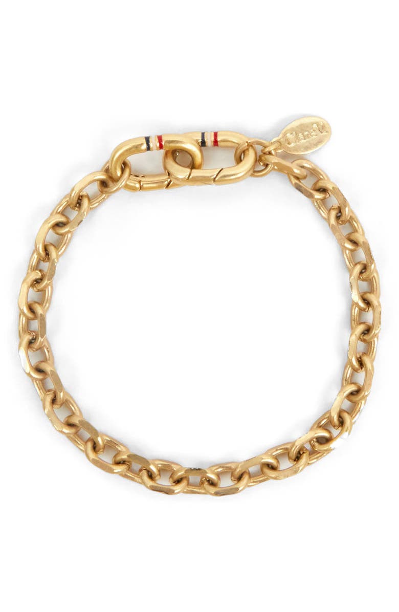 Clare V. Chain Charm Bracelet, Alternate, color, Vintage Gold