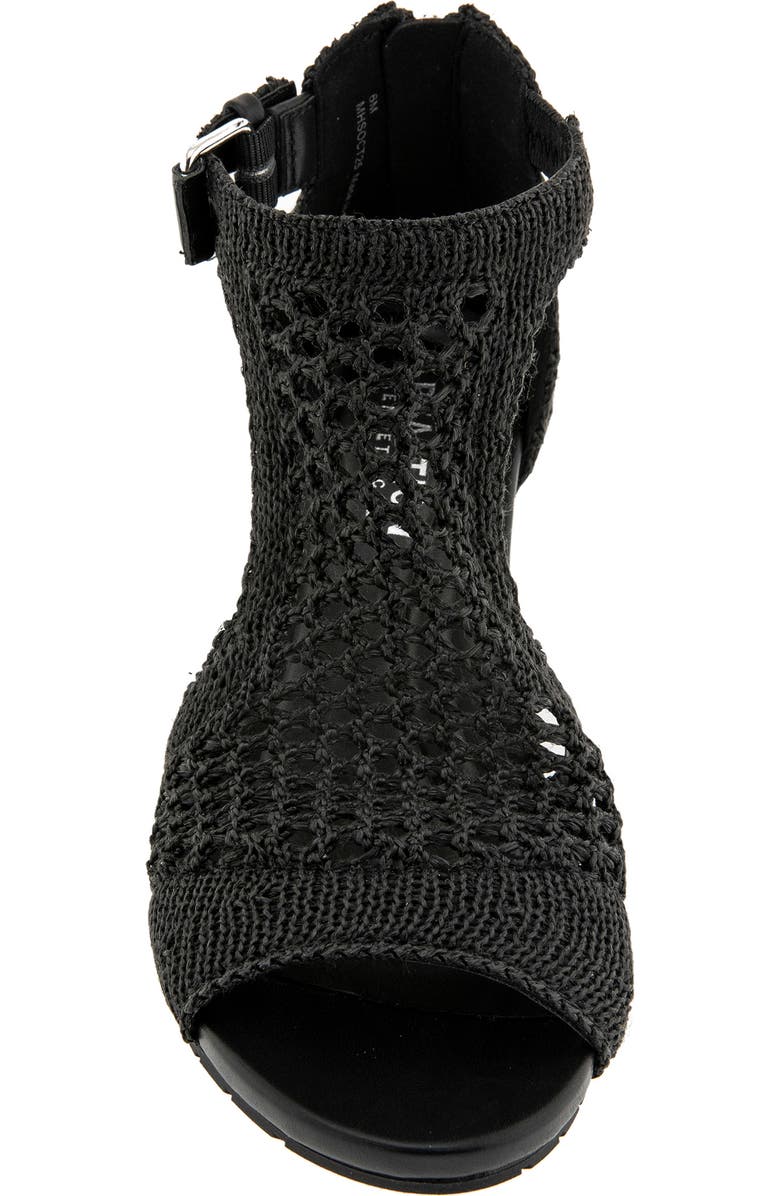 Reaction Kenneth Cole Gracie Wedge Sandal, Alternate, color, Black Raffia