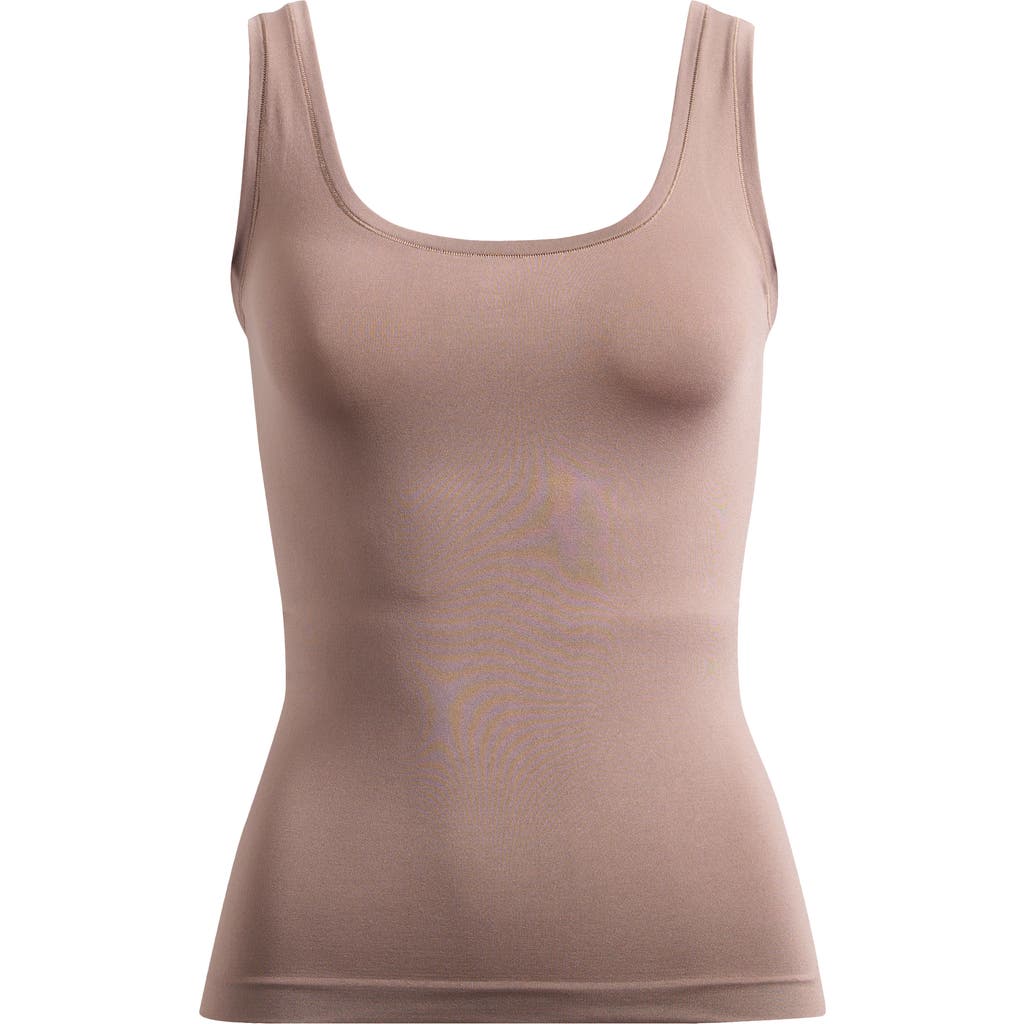 Nordstrom Seamless Smoothing Tank In Brown Taupe